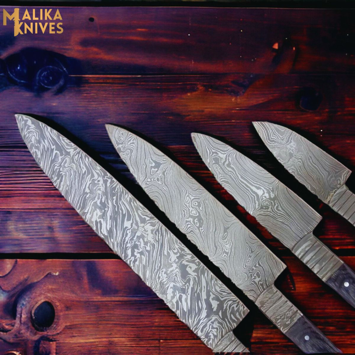 High-quality Damascus kitchen knife set for versatile use-0209