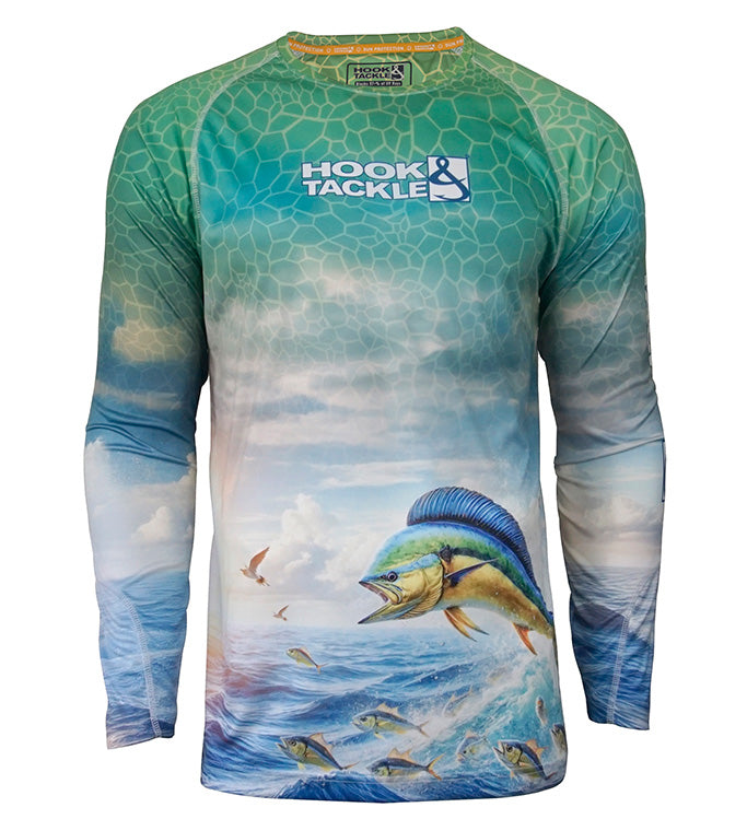 Men's Bull Dolphin L/S UV Fishing Shirt